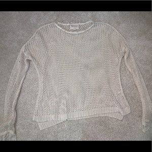 Cream moon river crochet top